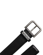 Dolce & Gabbana Black Leather Metal Buckle Classic Belt
