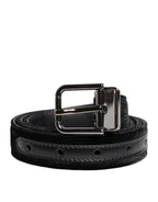 Dolce & Gabbana Black Leather Metal Buckle Classic Belt