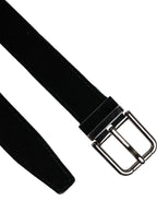 Dolce & Gabbana Black Leather Metal Buckle Classic Belt