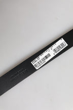 Dolce & Gabbana Brown Leather Classic Metal Logo Buckle Belt