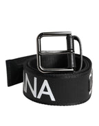 Dolce & Gabbana Black Leather Classic Metal Logo Buckle Belt