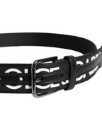 Dolce & Gabbana Black Leather Classic Metal Logo Buckle Belt