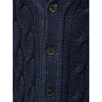 Cruciani Blue Cashmere Cardigan
