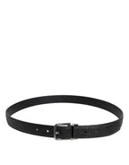 Dolce & Gabbana Black Calf Leather Classic Metal Buckle Belt
