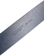 Dolce & Gabbana Blue Calf Leather Classic Metal Buckle Belt