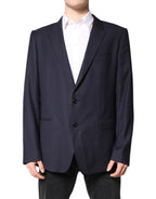 Dolce & Gabbana Black Wool Single Breasted Coat Blazer Suit