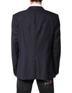Dolce & Gabbana Black Wool Single Breasted Coat Blazer Suit
