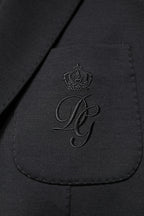 Dolce & Gabbana Black Single Breasted Men Coat Blazer Suit