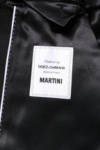 Dolce & Gabbana Black Single Breasted Men Coat MARTINI Blazer