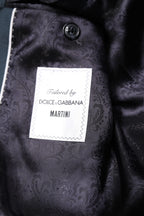 Dolce & Gabbana Blue Single Breasted Men Coat MARTINI Blazer