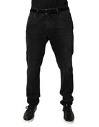 Dolce & Gabbana Black Cotton Skinny Men Denim Jeans