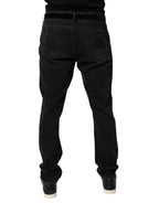 Dolce & Gabbana Black Cotton Skinny Men Denim Jeans