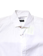 Daniele Alessandrini White Cotton Dress Formal Shirt