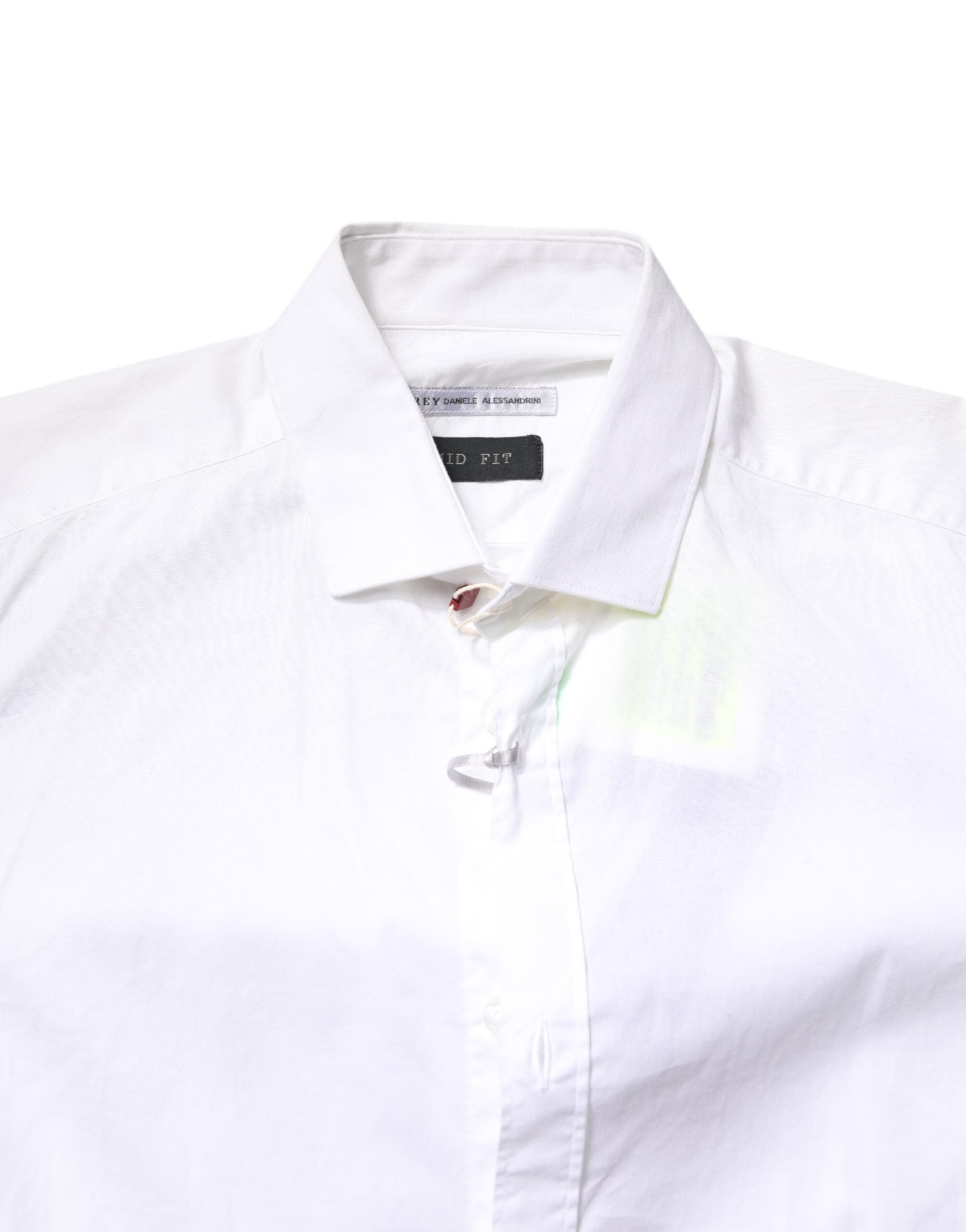 Daniele Alessandrini White Cotton Dress Formal Shirt