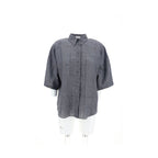 Brunello Cucinelli Gray Linen Shortsleeve Shirt