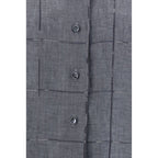 Brunello Cucinelli Gray Linen Shortsleeve Shirt