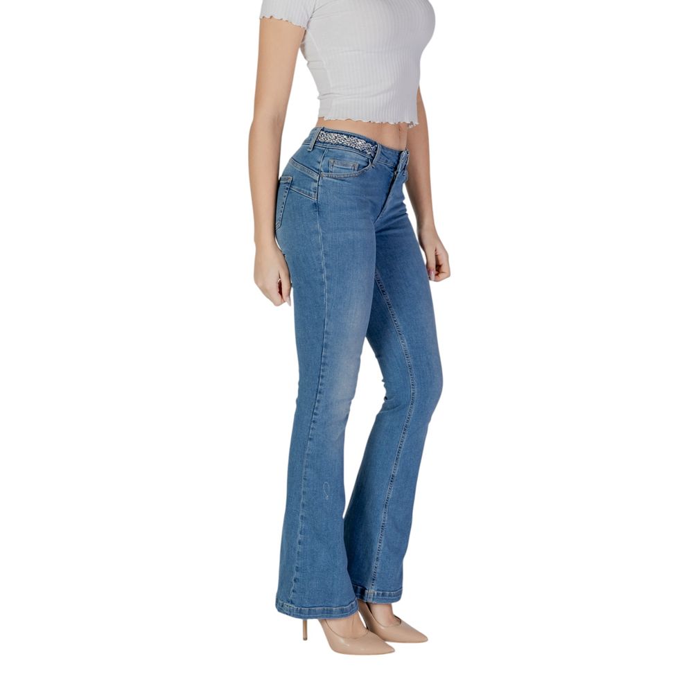 Liu Jo Light Blue Cotton Bootcut Jeans