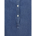 Deperlu Blue Cotton Top