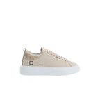 D.A.T.E Beige Leather Sneaker