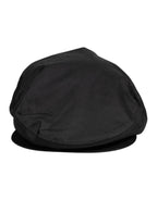 Dolce & Gabbana Black Cotton Newsboy Capello Cabbie Hat