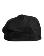 Dolce & Gabbana Black Cotton Newsboy Capello Cabbie Hat