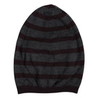 Dolce & Gabbana Gray Striped Wool Knitted Winter Beanie Hat