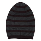 Dolce & Gabbana Gray Striped Wool Knitted Winter Beanie Hat