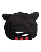 Dolce & Gabbana Black Cotton Logo Patch 6 Panels Baseball Cap