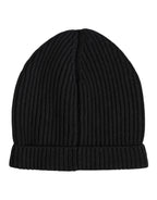 Dolce & Gabbana Black Cashmere Knitted Winter Beanie Hat