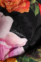 Dolce & Gabbana Black Floral Print Whole Head Wrap Hat