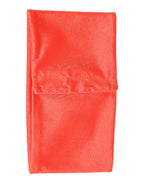 Dolce & Gabbana Orange Nylon Stretch Women Neck Warmer Scarf