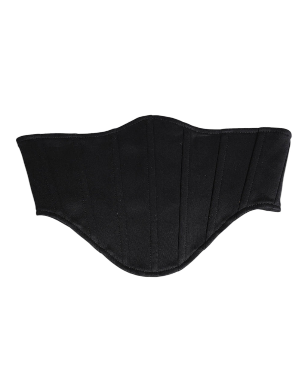 Dolce & Gabbana Black Cotton Waist Tuxedo Belt Cummerbund