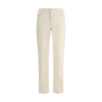 Brunello Cucinelli White Cotton Casual Pants