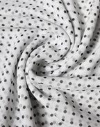 Dolce & Gabbana White Polka Dots Polyester Wrap Shawl Scarf