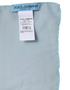 Dolce & Gabbana Light Blue Silk Rectangle Wrap Shawl Scarf