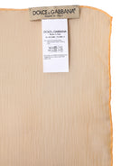 Dolce & Gabbana Orange Silk Rectangle Wrap Shawl Scarf