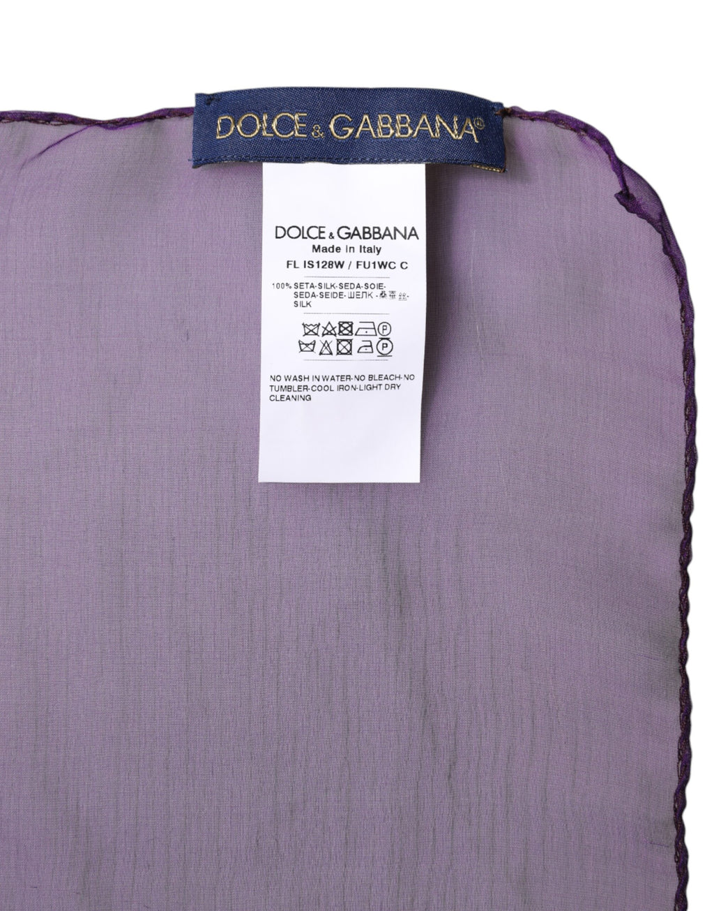 Dolce & Gabbana Purple Silk Rectangle Wrap Shawl Scarf