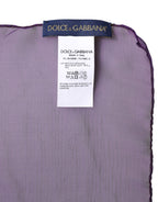 Dolce & Gabbana Purple Silk Rectangle Wrap Shawl Scarf
