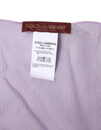 Dolce & Gabbana Purple Silk Rectangle Wrap Shawl Scarf