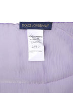 Dolce & Gabbana Purple Silk Rectangle Wrap Shawl Scarf