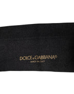 Dolce & Gabbana Black Cotton DG Logo Mid Calf Men Socks