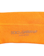 Dolce & Gabbana Orange Cotton Logo Over The Calf Socks