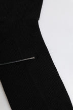 Dolce & Gabbana Black Solid Stretch Mid Calf Men Socks