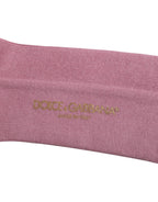 Dolce & Gabbana Rose Pink Cotton Over The Calf Socks
