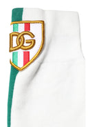 Dolce & Gabbana Multicolor Cotton DG Logo Patch Mid Calf Socks