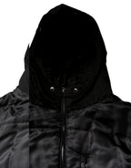 Dolce & Gabbana Black Hooded Parka Coat Winter Jacket