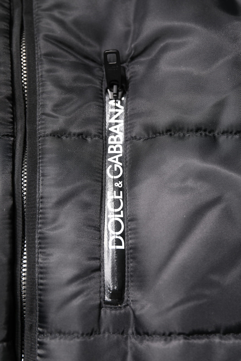 Dolce & Gabbana Black Hooded Parka Coat Winter Jacket