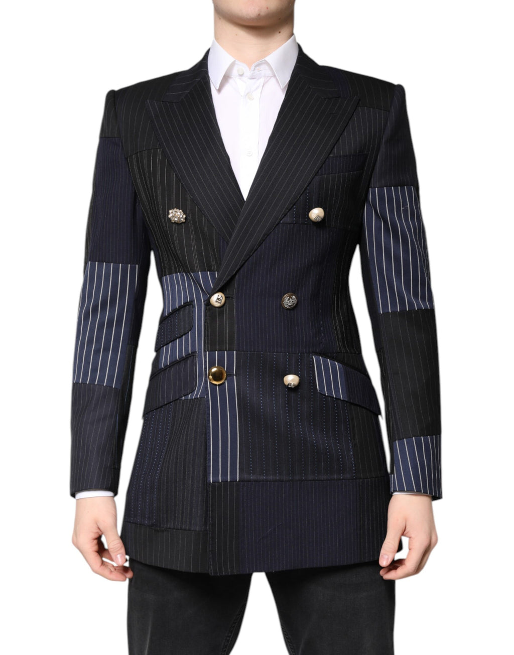 Dolce & Gabbana Multicolor Patchwork Jacket Coat Suit Blazer