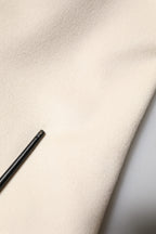 Dolce & Gabbana Beige Cashmere Double Breasted Coat Blazer