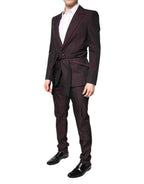 Dolce & Gabbana Maroon Single Breasted Formal 2 Piece Suit